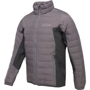 Columbia POWDER LITE HYBRID JACKET Pánska bunda, sivá, veľkosť