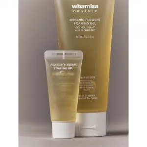 WHAMISA Organic Flowers Foaming Gel ukľudňujúci čistiaci penivý gél 150 ml