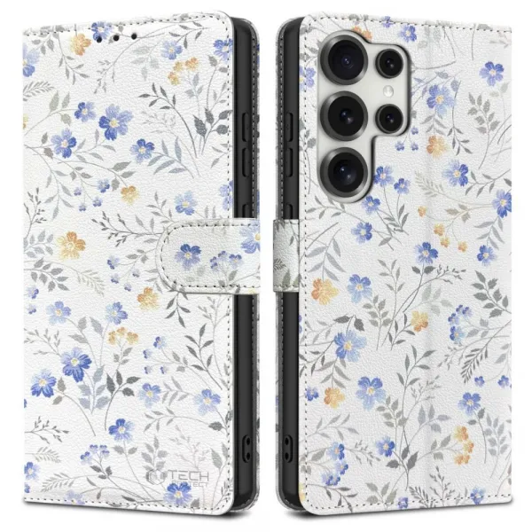 Tech-Protect Wallet knižkové puzdro na Samsung Galaxy S25 Ultra, spring flowers