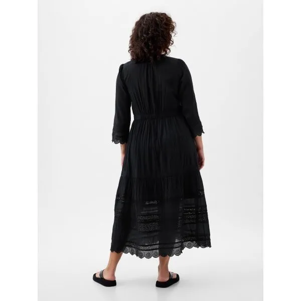 GAP LACE Dámske šaty, čierna, veľkosť