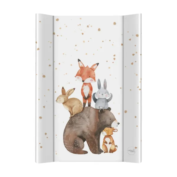 CEBA Podložka prebaľovacia 2-hranná s pevnou doskou (50x70) Ultra Light Forest Friends