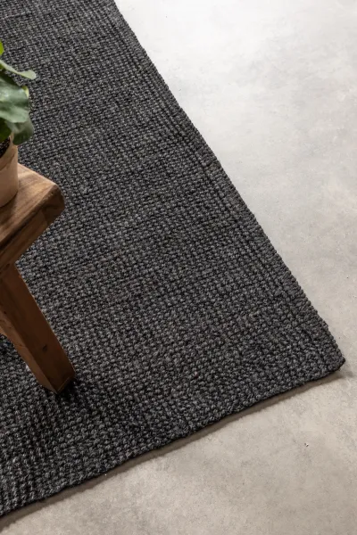 Koberec Bouclé Jaipur čierny