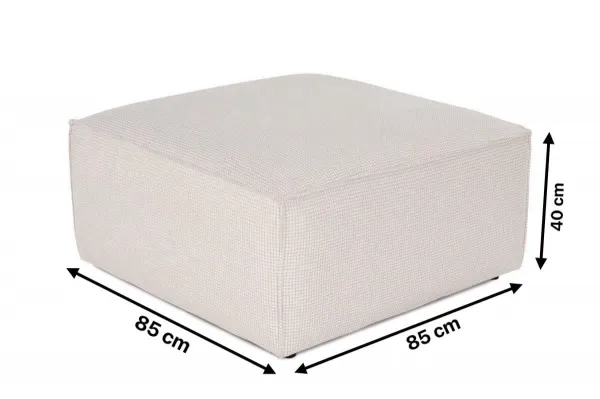 Puf Lora Pouffe - White