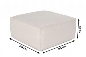 Puf Lora Pouffe - White
