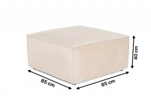 Puf Lora Pouffe - Cream