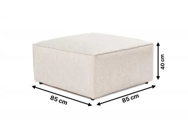 Puf Lora Pouffe - Light Brown