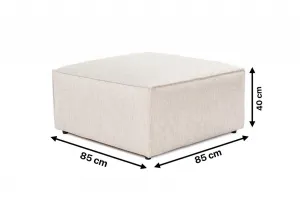 Puf Lora Pouffe - Light Brown
