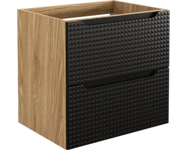Comad Kúpeľňová zostava Luxor Black Cloud so skrinkami a umývadlom 120 cm čierna/dub olejovaný