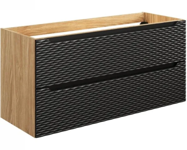 Comad Závesná skrinka Ocean s doskou 120 cm čierna/dub olejovaný
