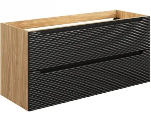 Comad Závesná skrinka Ocean s doskou 120 cm čierna/dub olejovaný