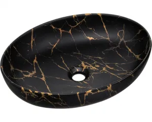 Comad Závesná skrinka Ocean s umývadlom 120 cm čierna/dub olejovaný