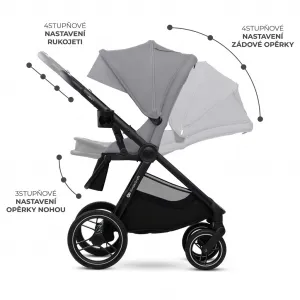 KINDERKRAFT Kočík kombinovaný Nea 2 2v1 Platinum Grey