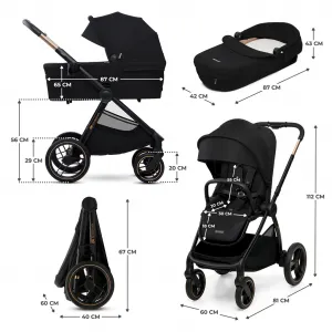 KINDERKRAFT Kočík kombinovaný Nea 2 2v1 Midnigth Black