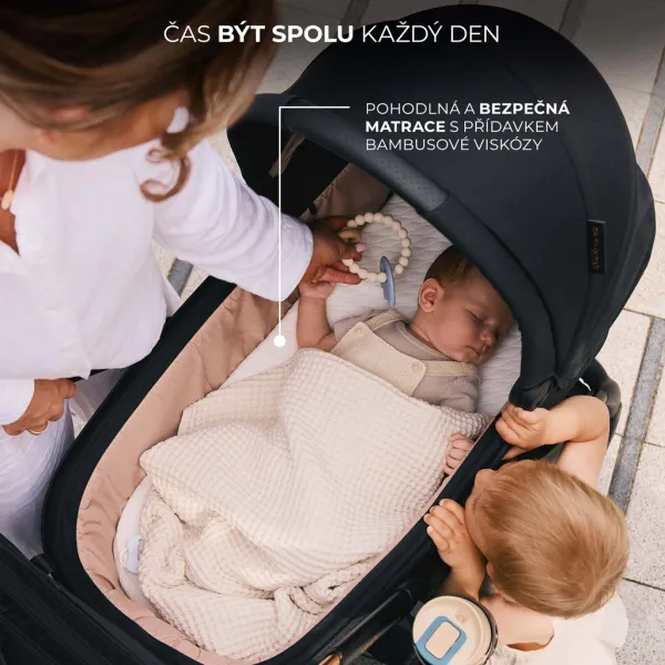 KINDERKRAFT Kočík kombinovaný Nea 2 2v1 Midnigth Black