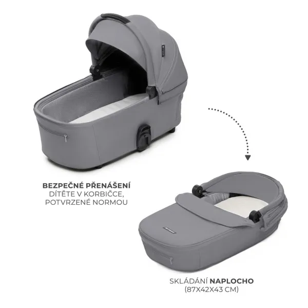 KINDERKRAFT Kočík kombinovaný Nea 2 2v1 Platinum Grey