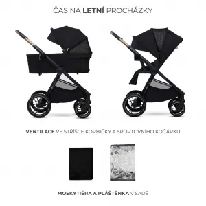 KINDERKRAFT Kočík kombinovaný Nea 2 2v1 Midnigth Black