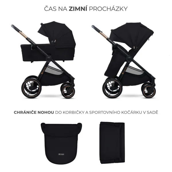 KINDERKRAFT Kočík kombinovaný Nea 2 2v1 Midnigth Black