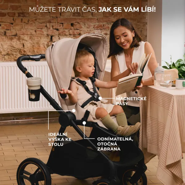 KINDERKRAFT Kočík kombinovaný Nea 2 2v1 Dark Grey