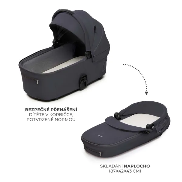 KINDERKRAFT Kočík kombinovaný Nea 2 2v1 Dark Grey