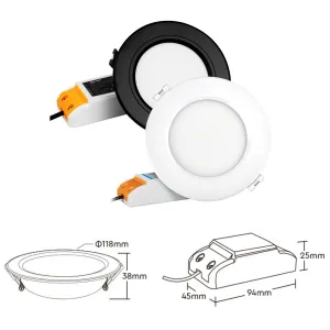 LED panel biely 6W kruh RGB+DUAL-WHITE