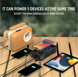 Viking outdoorová power banka SKADI III, 30000 mAh, bezdrátové nabíjení