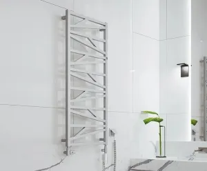 Instalprojekt - Kúpeľňový radiátor TRICK - Farba radiátora - Biela, Pripojenie radiátora - Klasické (spodný), Rozmer radiátora - 430 × 1187 mm, výkon 480 W RADTRK401235