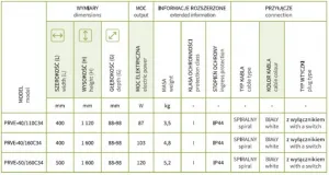 Instalprojekt - Elektrický sušiak PRIMAVERA - Farba radiátora - C34 biela matná, Rozmer radiátora - 40 x 160 cm, Výkon - 103 W RADPRI401634