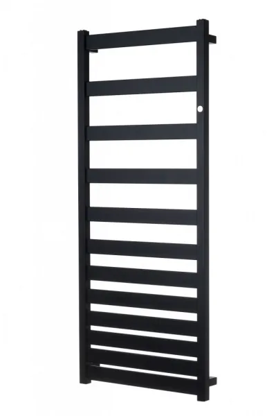Instalprojekt - Kúpeľňový radiátor BELTI čierna farba - Farba radiátora - Čierna, Rozmer radiátora - 500 × 1203 mm, výkon 473 W, Typ pripojenia - Stredové 50 mm RADBEL501231SP