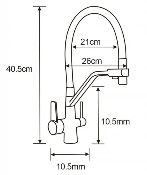 MEXEN - Duo kuchynská batéria chróm/ čierna 671701-07