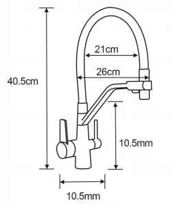 MEXEN - Duo kuchynská batéria chróm/ čierna 671701-07