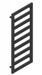 HOPA - Kúpeľňový radiátor GLASGOW čierna farba - Farba radiátora - Čierna, Rozmer radiátora - 600 × 1250 mm, výkon 604 W, Typ pripojenia - Stredové 50 mm RADGLA601331SP
