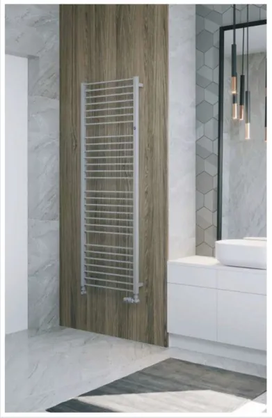 Instalprojekt - Kúpeľňový radiátor PIKO - Farba radiátora - Biela, Rozmer radiátora - 630 × 1529 mm, výkon 761 W, Typ pripojenia - Stredové 50 mm RADPIK601535SP