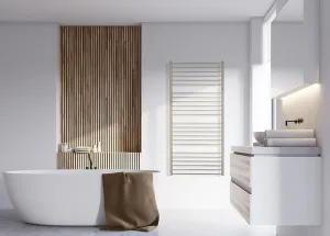 Instalprojekt - Kúpeľňový radiátor PIKO - Farba radiátora - Biela, Rozmer radiátora - 630 × 1529 mm, výkon 761 W, Typ pripojenia - Stredové 50 mm RADPIK601535SP