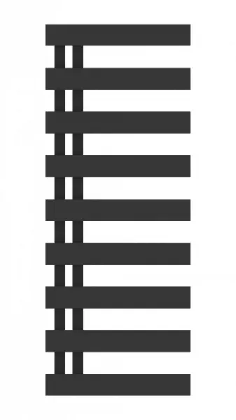 HOPA - Kúpeľňový radiátor EDINBURGH čierna farba - Farba radiátora - Čierna, Rozmer radiátora - 500 × 1020 mm, výkon 418 W, Typ pripojenia - Spodný 50 mm RADEDI501031