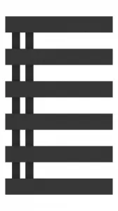 HOPA - Kúpeľňový radiátor EDINBURGH čierna farba - Farba radiátora - Čierna, Rozmer radiátora - 500 × 1020 mm, výkon 418 W, Typ pripojenia - Spodný 50 mm RADEDI501031