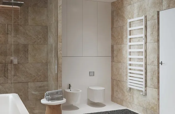 Instalprojekt - Kúpeľňový radiátor BELTI biela farba - Farba radiátora - Biela, Rozmer radiátora - 500 × 1203 mm, výkon 473 W, Typ pripojenia - Stredové 50 mm RADBEL501235SP