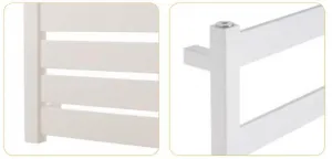 Instalprojekt - Kúpeľňový radiátor BELTI biela farba - Farba radiátora - Biela, Rozmer radiátora - 500 × 1203 mm, výkon 473 W, Typ pripojenia - Stredové 50 mm RADBEL501235SP