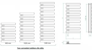 HOPA - Kúpeľňový radiátor EDINBURGH biela farba - Farba radiátora - Biela, Rozmer radiátora - 500 × 1020 mm, výkon 418 W, Typ pripojenia - Spodný 50 mm RADEDI501035