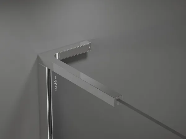 MEXEN/S - Kioto L Sprchová zástena WALK-IN 70 x 200, grafit, chróm 800-070-103-01-40