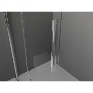 MEXEN/S - Velar Sprchová zástena posuvná Walk-in 85 x 200, grafit 8 mm, chróm 871-085-000-43-01