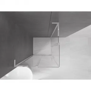 MEXEN/S - Velar L Duo sprchovací kút, posuvné dvere 80 x 80, transparent, chróm 871-080-080-02-03-01