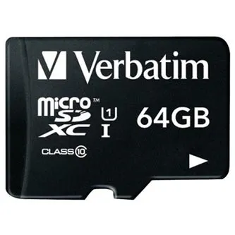 Verbatim paměťová karta Micro Secure Digital Card Premium, 64GB, micro SDXC, 44084, UHS-I U1 (Class 10), s adaptérem