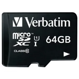 Verbatim paměťová karta Micro Secure Digital Card Premium, 64GB, micro SDXC, 44084, UHS-I U1 (Class 10), s adaptérem