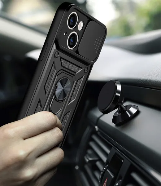 Slide Camera Armor Case obal, Samsung Galaxy A32 4G, čierny