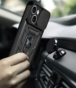 Slide Camera Armor Case obal, Samsung Galaxy A32 4G, čierny