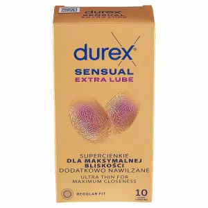 Durex Sensual Extra Lube prezervatívy 10 ks