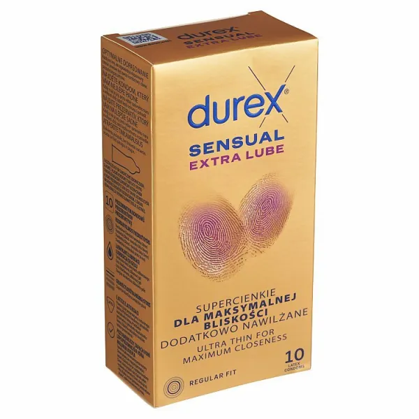 Durex Sensual Extra Lube prezervatívy 10 ks