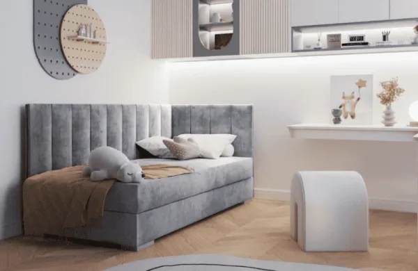 ArtBed Detská posteľ COIMBRA III | sivá 90 x 200 cm Prevedenie: ľavé