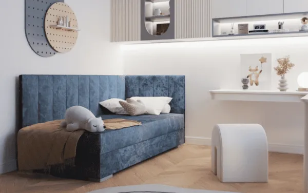 ArtBed Detská posteľ COIMBRA III | modrá 90 x 200 cm Prevedenie: ľavé