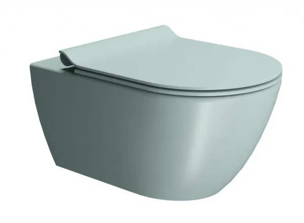 GSI - PURA závesná WC misa, Swirlflush, 36x55cm, ghiaccio dual-mat 881515